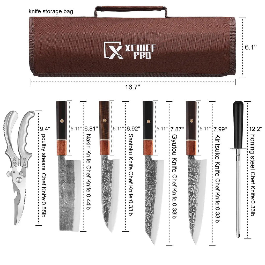 Chef Knife Set - XCHIEF PRO Knife Set Chef Knife Set 