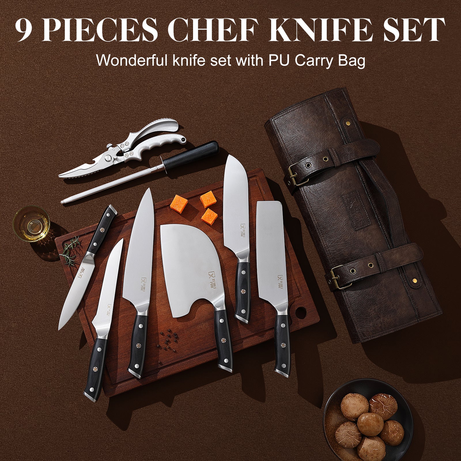Knife Set with Bag-Silver XCHIEF PRO